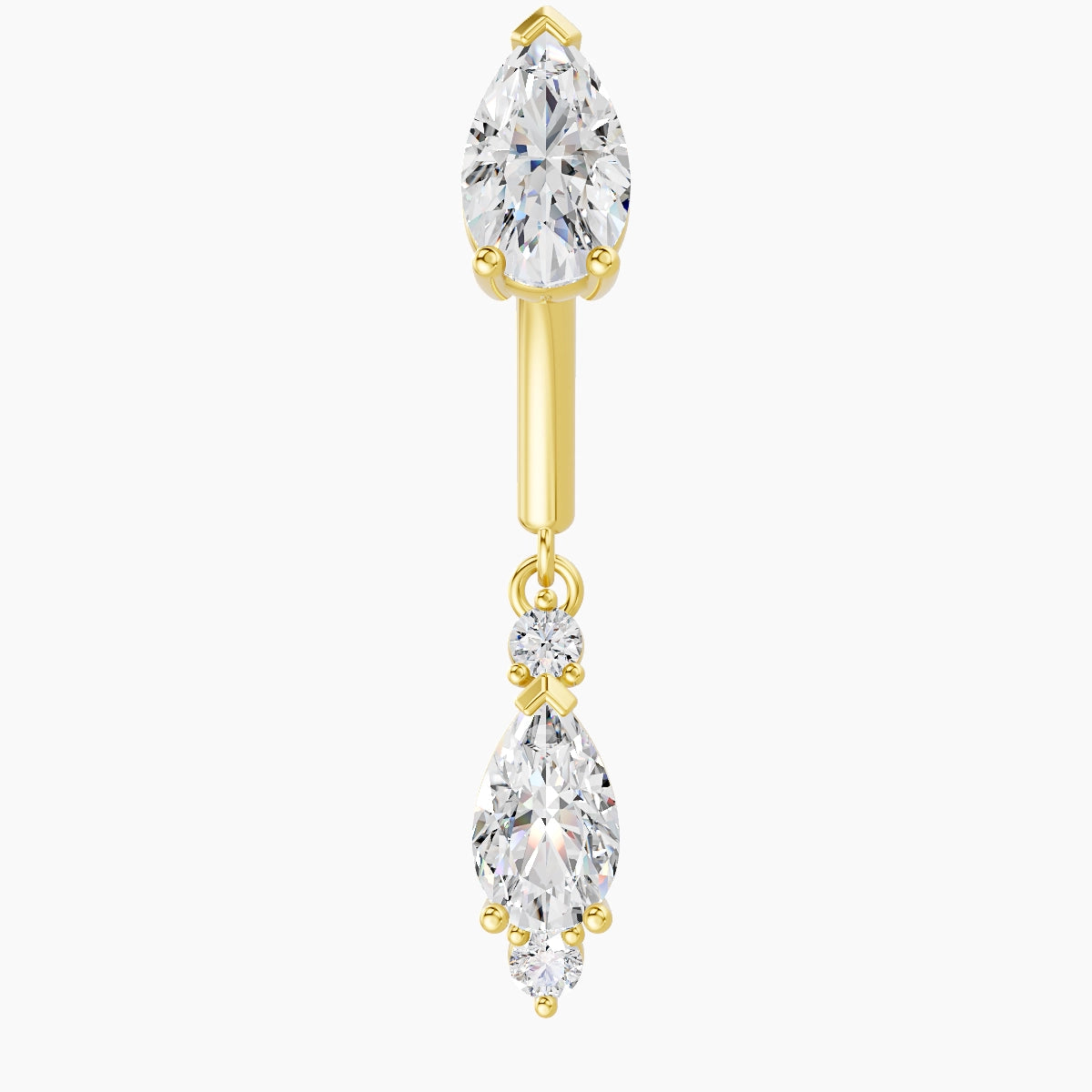 Maena | 18k Yellow Gold 8 mm Diamond Rook Piercing