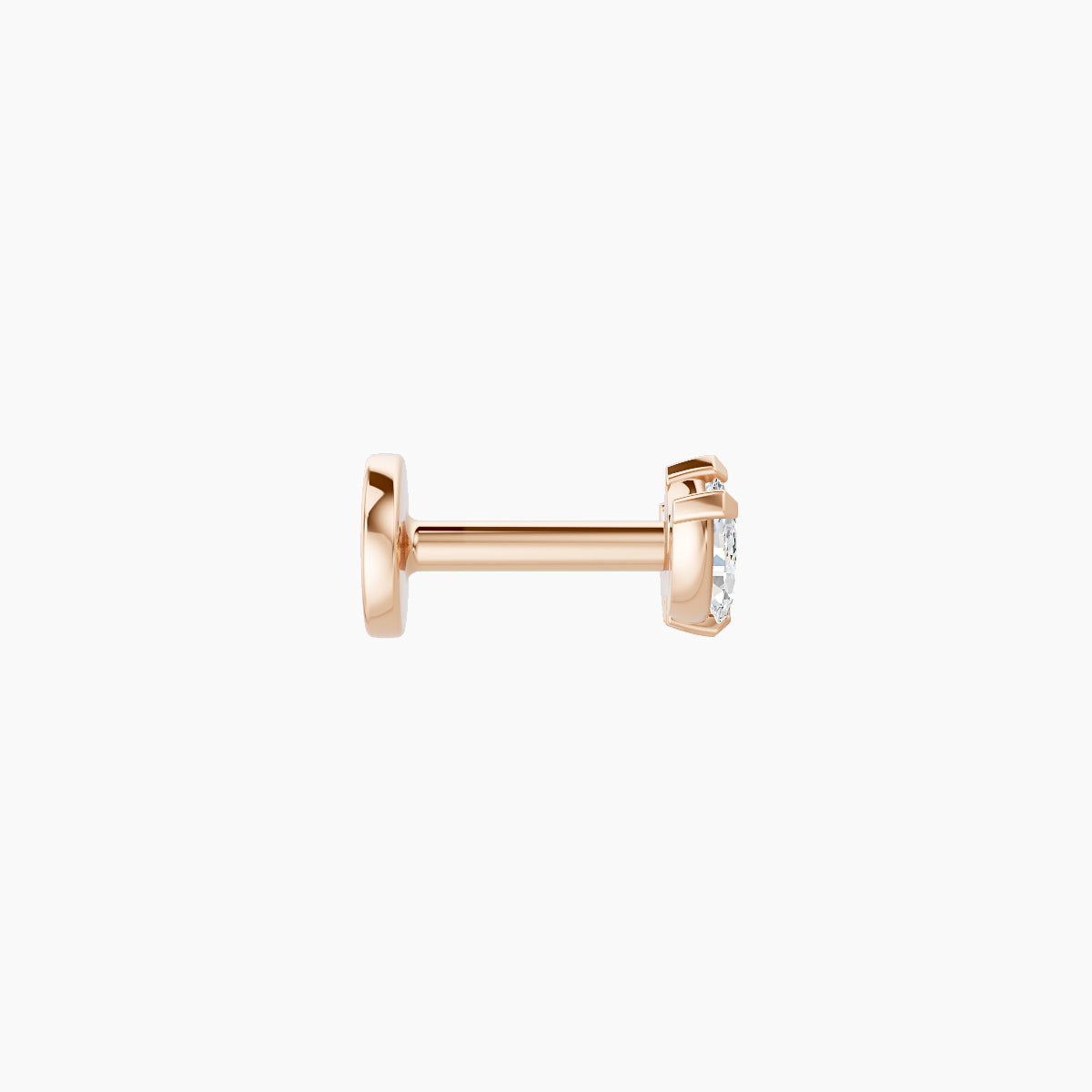 Maia | 18k Rose Gold 6 mm 5 mm Lotus Diamond Nose Piercing