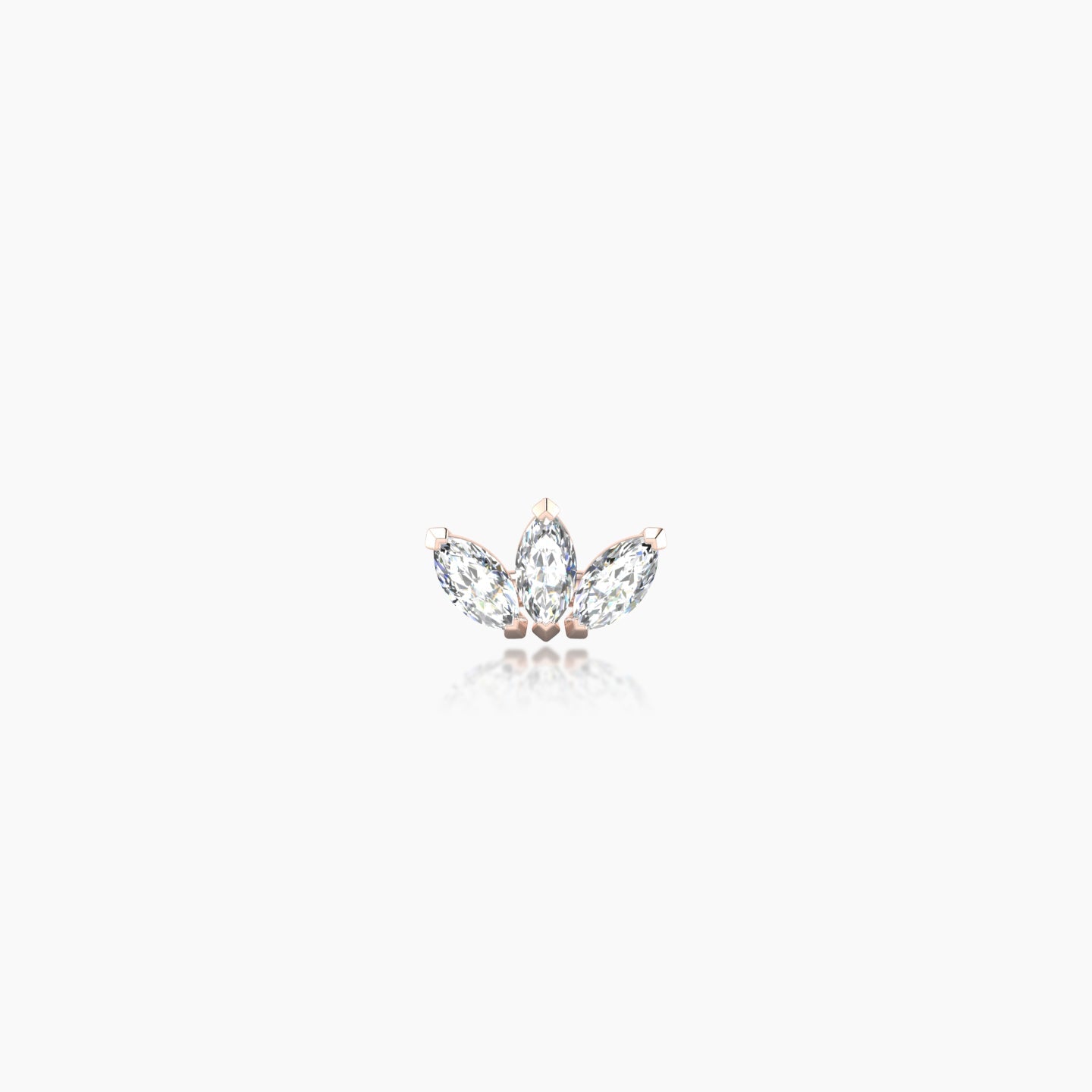 Maia | 18k Rose Gold 6 mm 5 mm Lotus Diamond Nostril Piercing