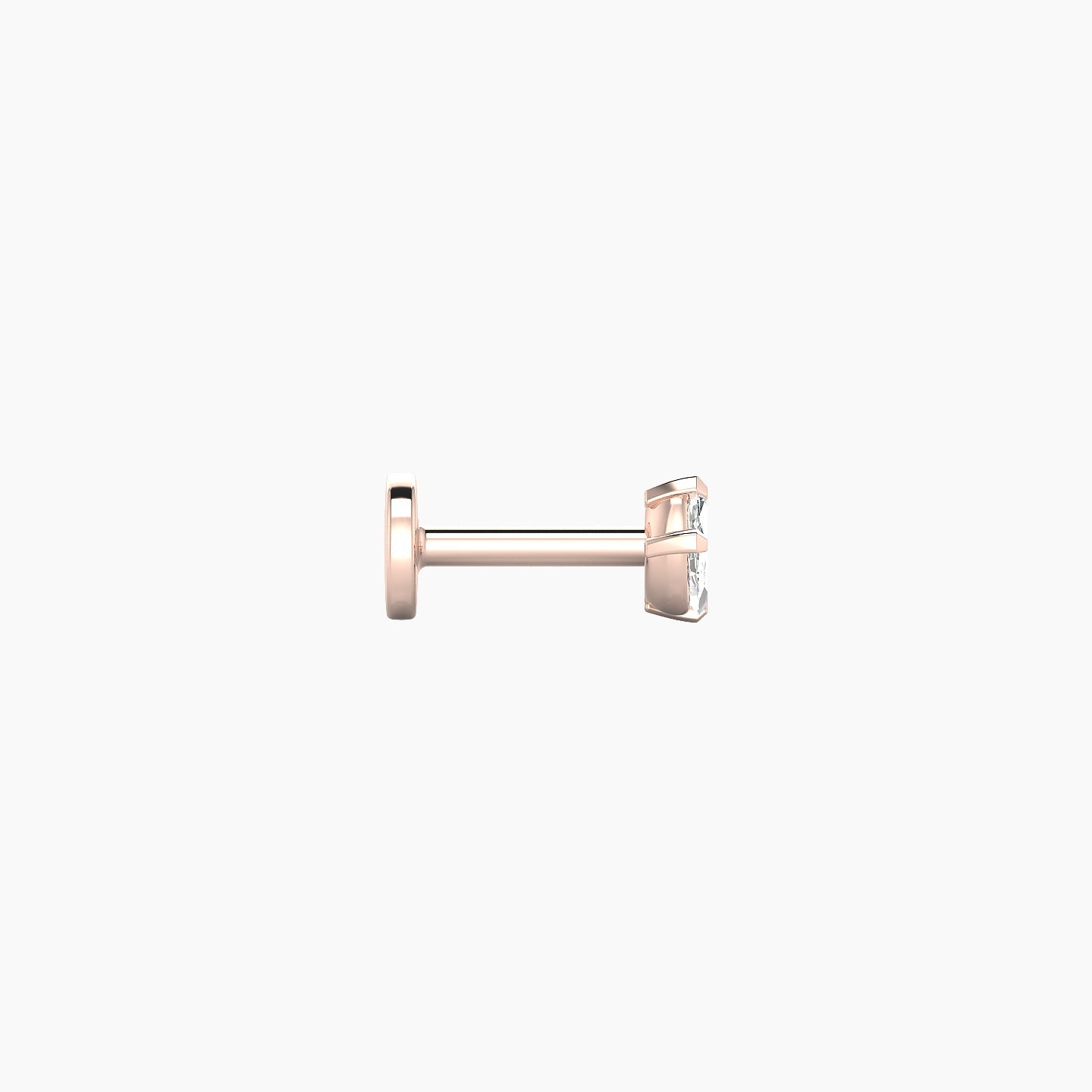 Maia | 18k Rose Gold 6 mm 5 mm Lotus Diamond Nostril Piercing