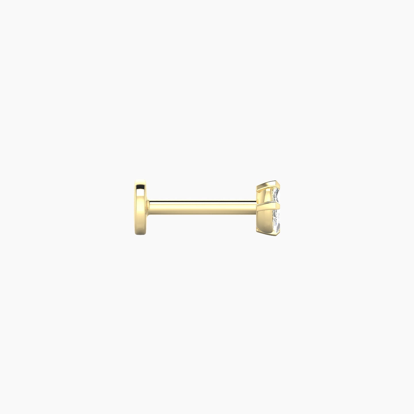 Maia | 18k Yellow Gold 6 mm 6.5 mm Lotus Diamond Nostril Piercing