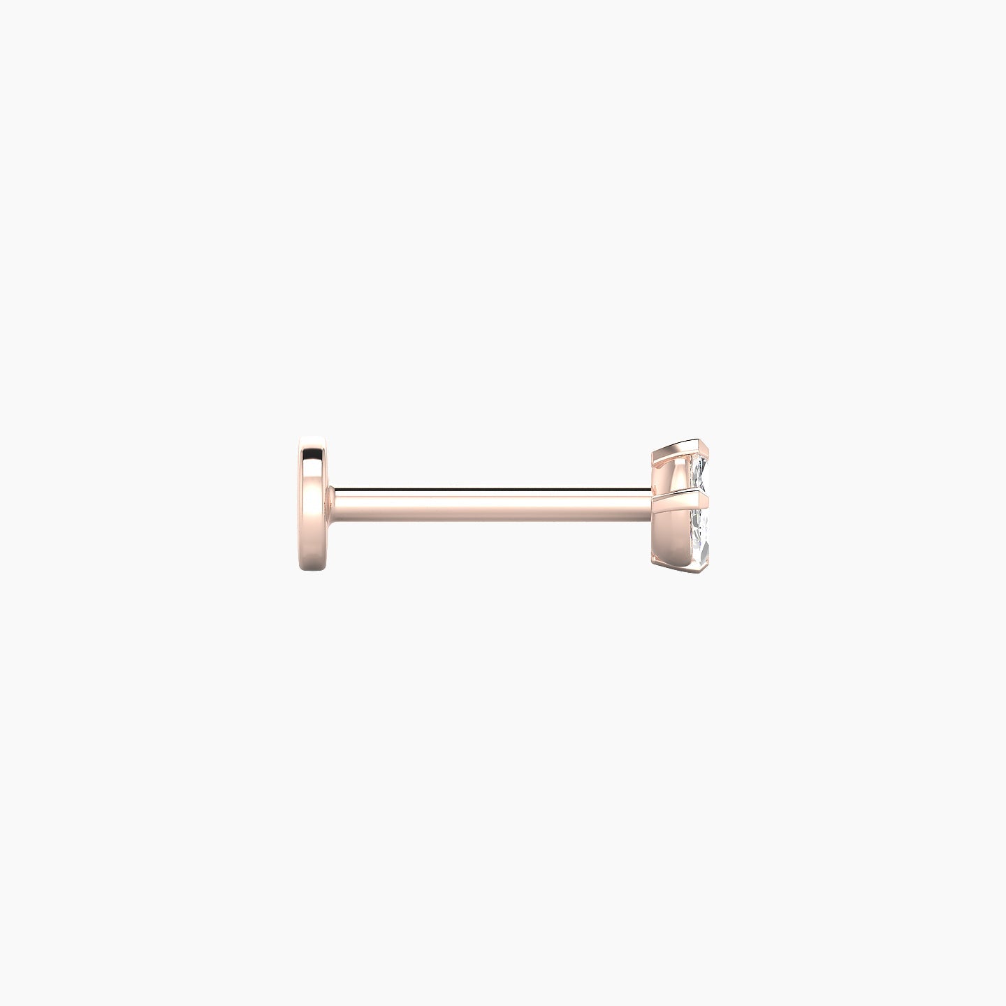 Maia | 18k Rose Gold 6 mm 8 mm Lotus Diamond Nostril Piercing