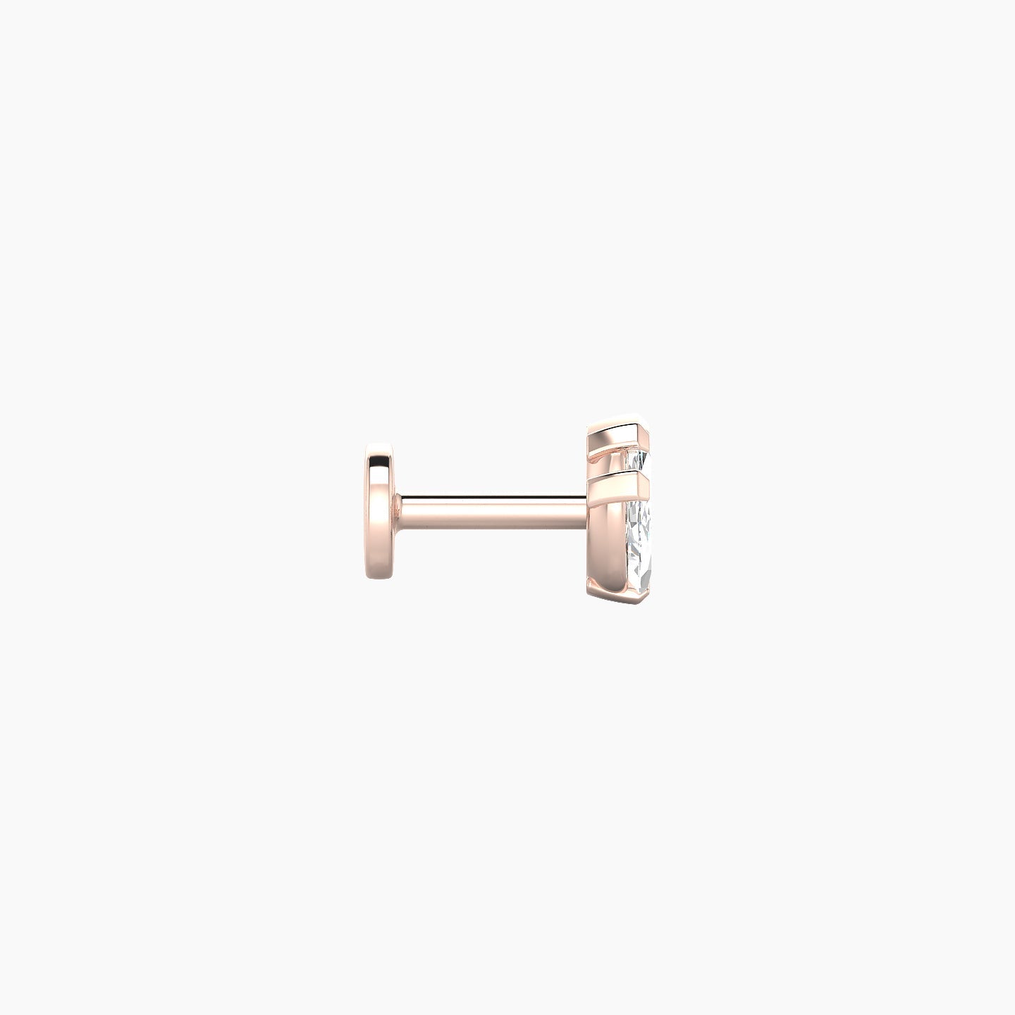 Maia | 18k Rose Gold 8 mm 5 mm Lotus Diamond Nostril Piercing