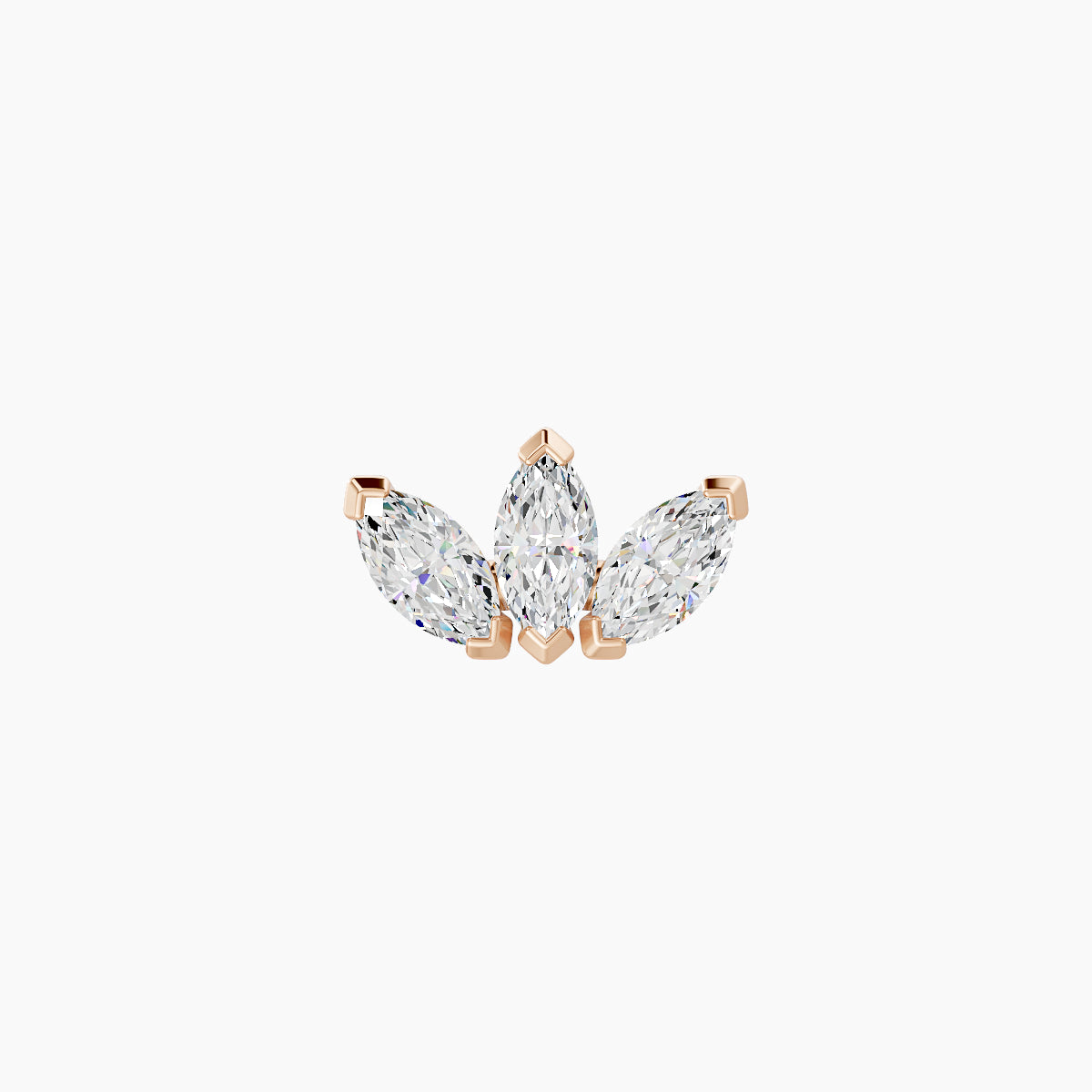 Maia | 18k Rose Gold 8 mm 5 mm Lotus Diamond Piercing