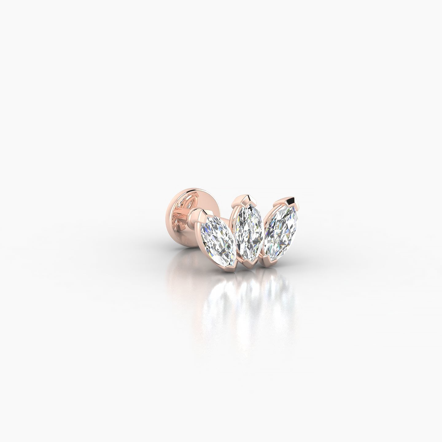 Maia | 18k Rose Gold 8 mm 5 mm Lotus Diamond Piercing