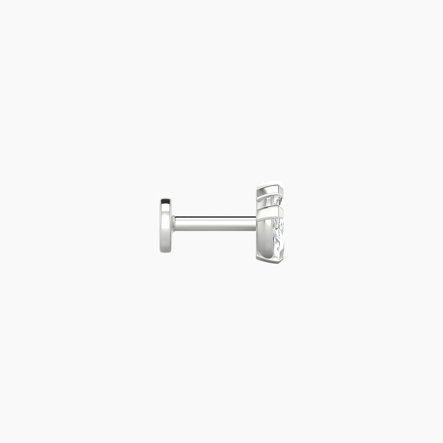 Maia | 18k White Gold 8 mm 5 mm Lotus Diamond Piercing