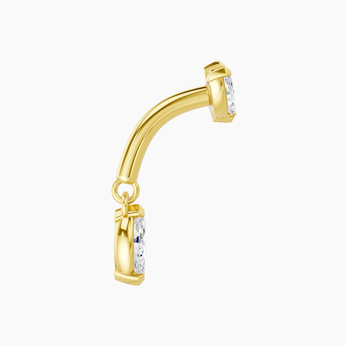 Maia | 18k Yellow Gold 6 mm Lotus Diamond Rook Piercing