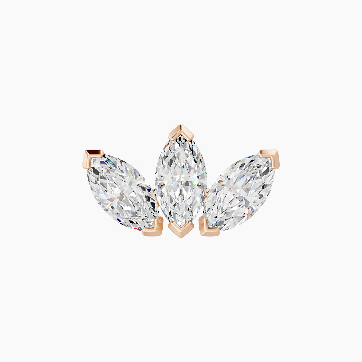 Maia | 18k Rose Gold 11 mm 5 mm Lotus Diamond Piercing