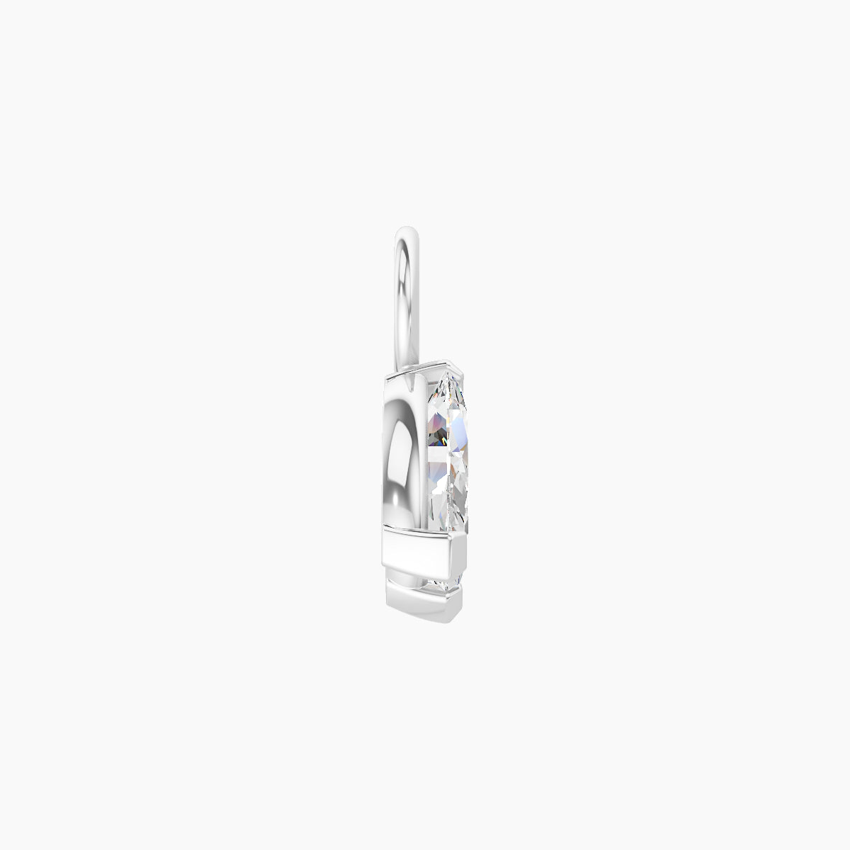 Maia | 18k White Gold 11.5 mm Lotus Diamond Charm