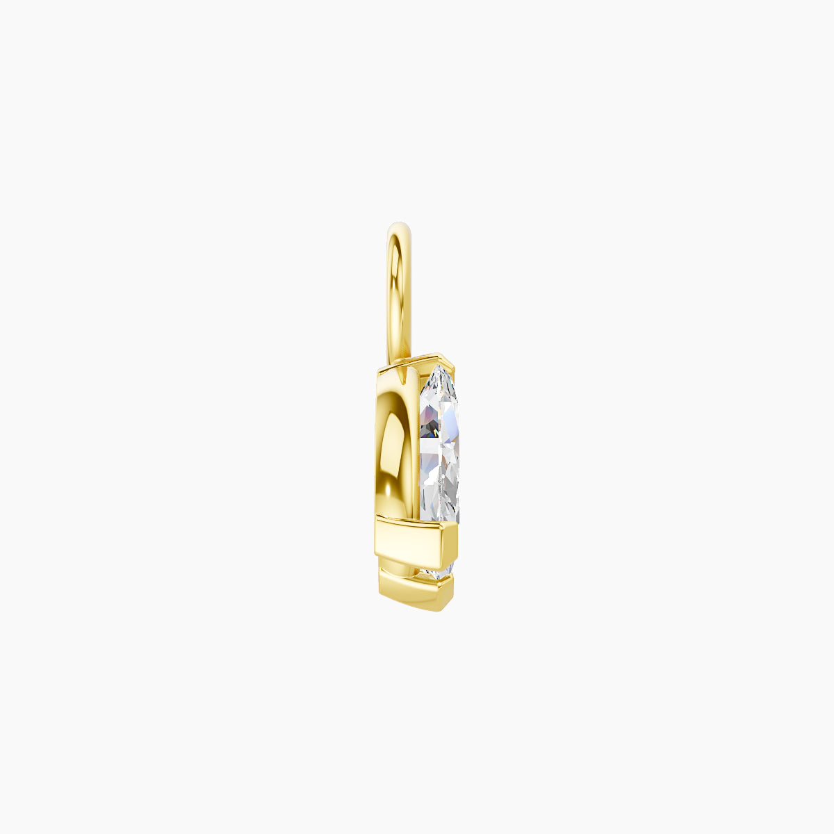 Maia | 18k Yellow Gold 11.5 mm Lotus Diamond Charm