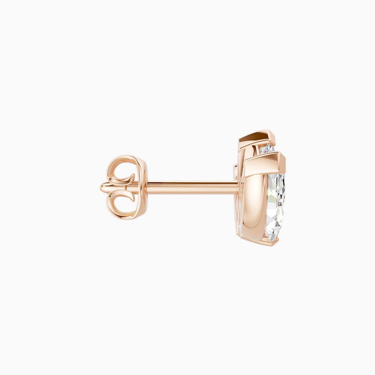 Maia | 18k Rose Gold 11 mm Lotus Diamond Earring