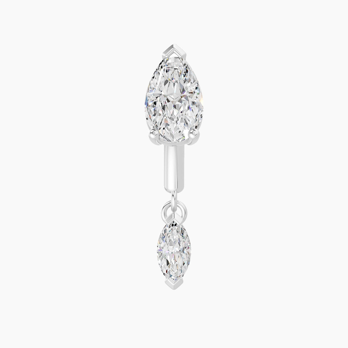 Malo | 18k White Gold 6 mm Diamond Rook Piercing