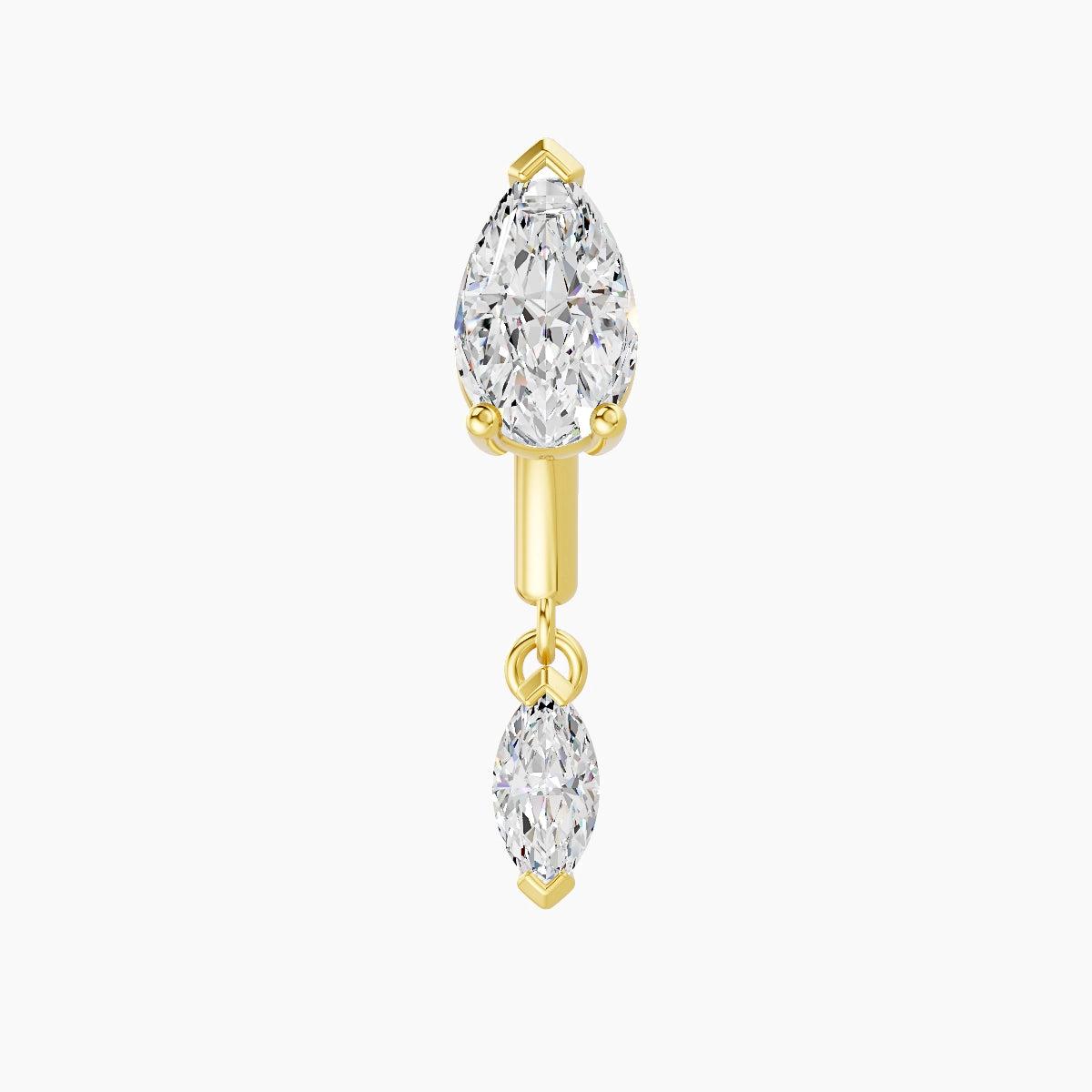 Malo | 18k Yellow Gold 6 mm Diamond Rook Piercing