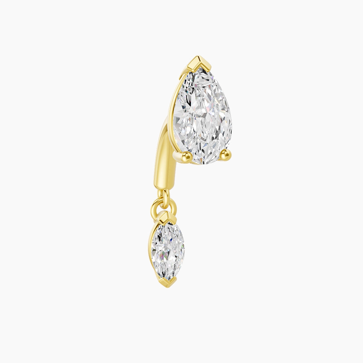 Malo | 18k Yellow Gold 6 mm Diamond Rook Piercing