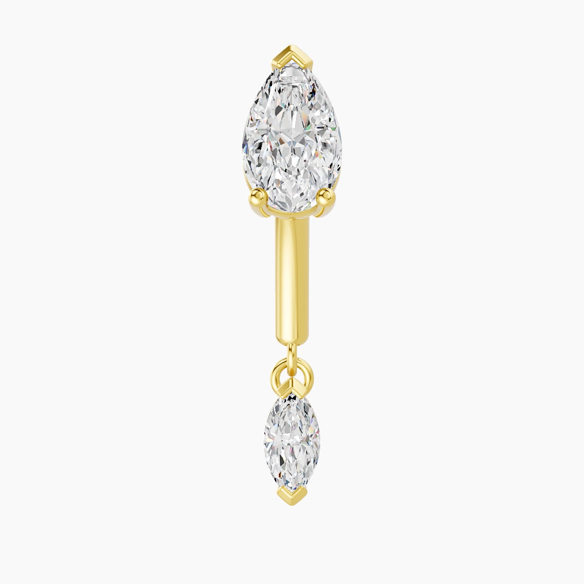 Malo | 18k Yellow Gold 8 mm Diamond Rook Piercing