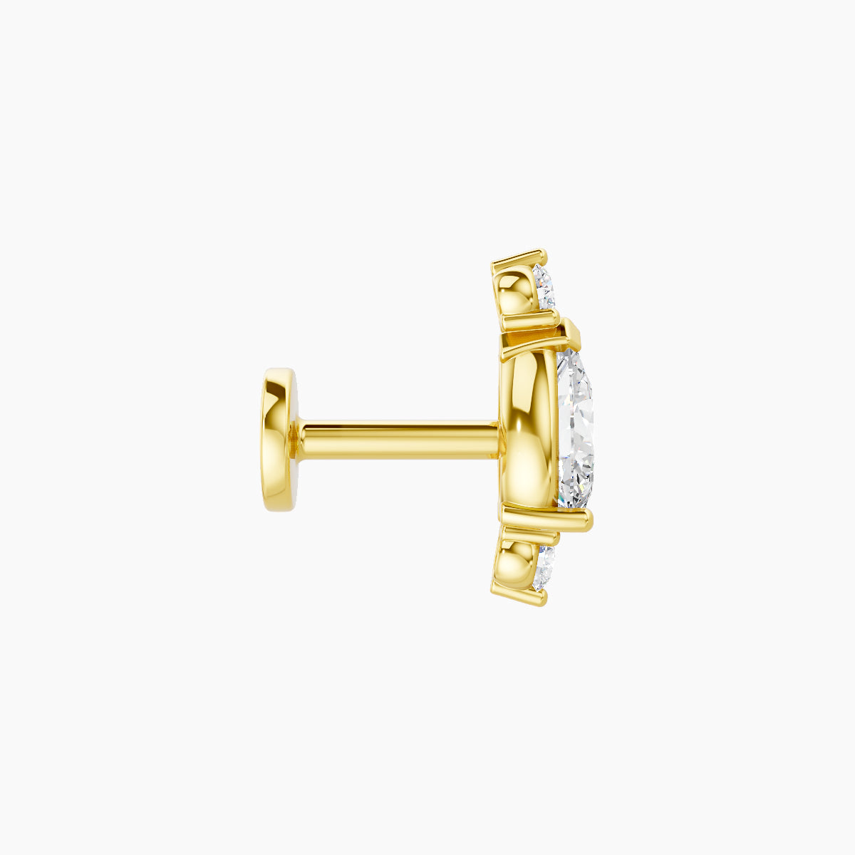 Metis | 18k Yellow Gold 9 mm 5 mm Diamond Piercing