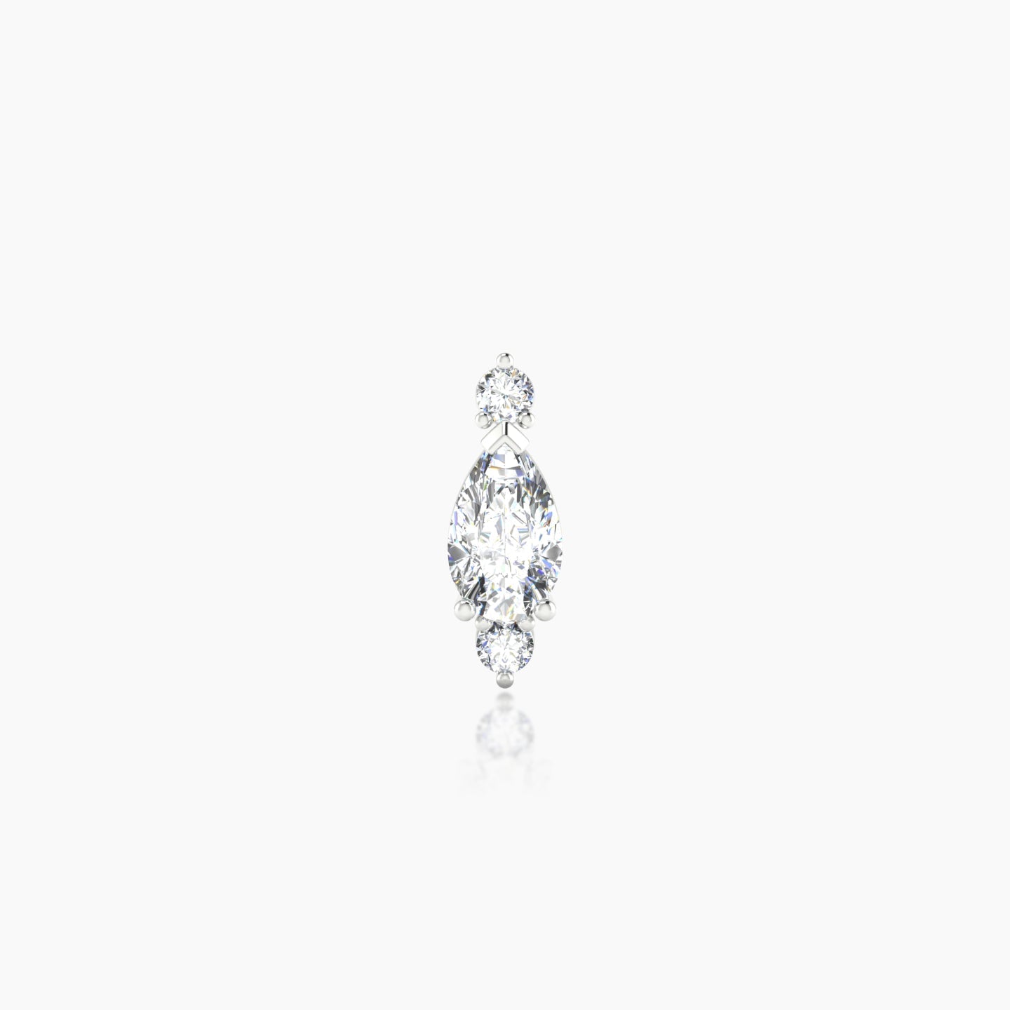 Metis | 18k White Gold 9 mm 5 mm Diamond Piercing