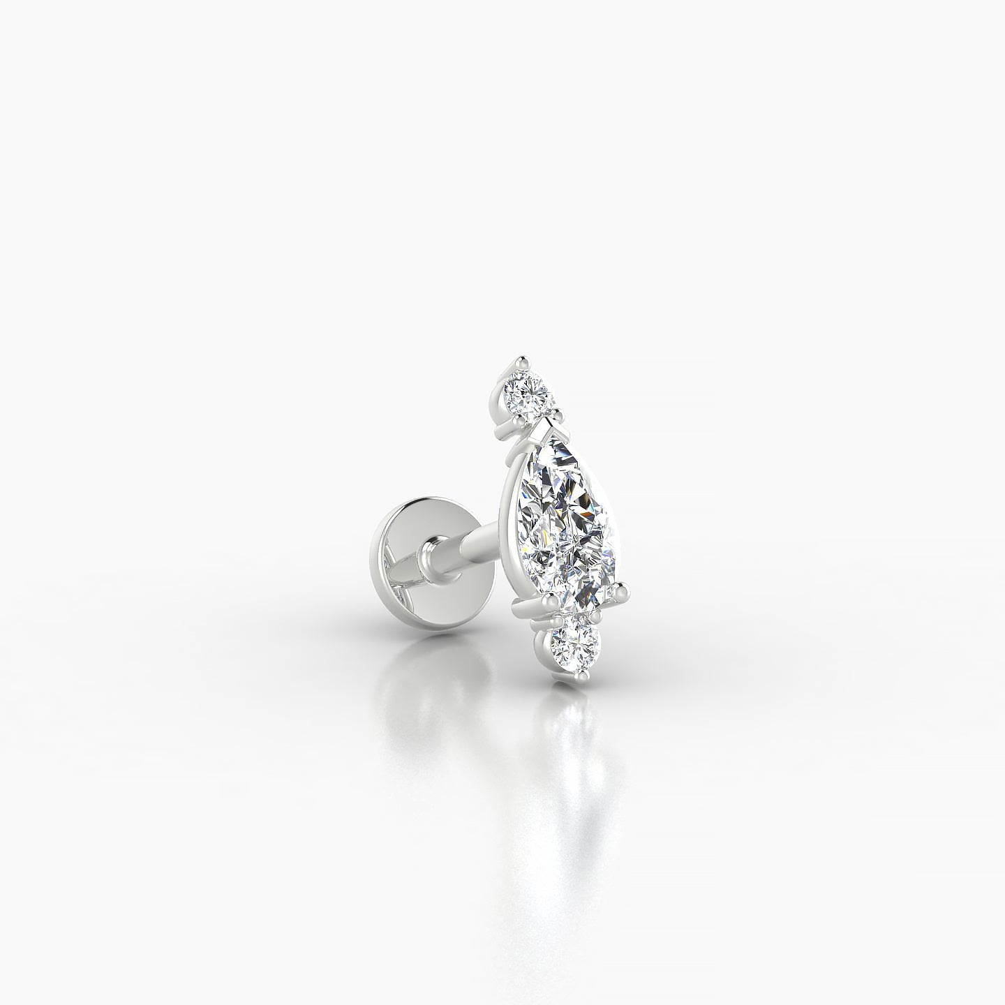 Metis | 18k White Gold 9 mm 5 mm Diamond Piercing