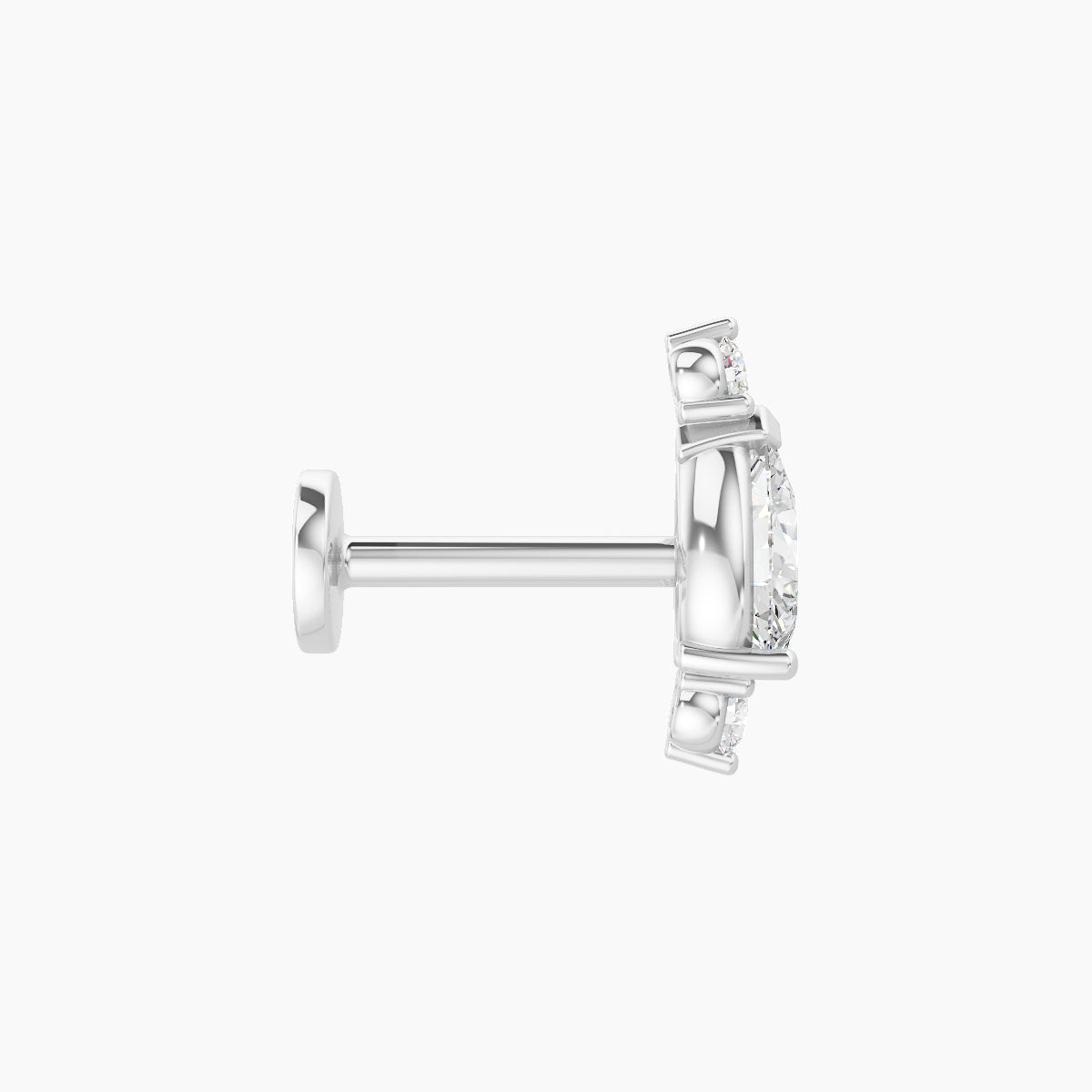 Metis | 18k White Gold 9 mm 6.5 mm Diamond Piercing