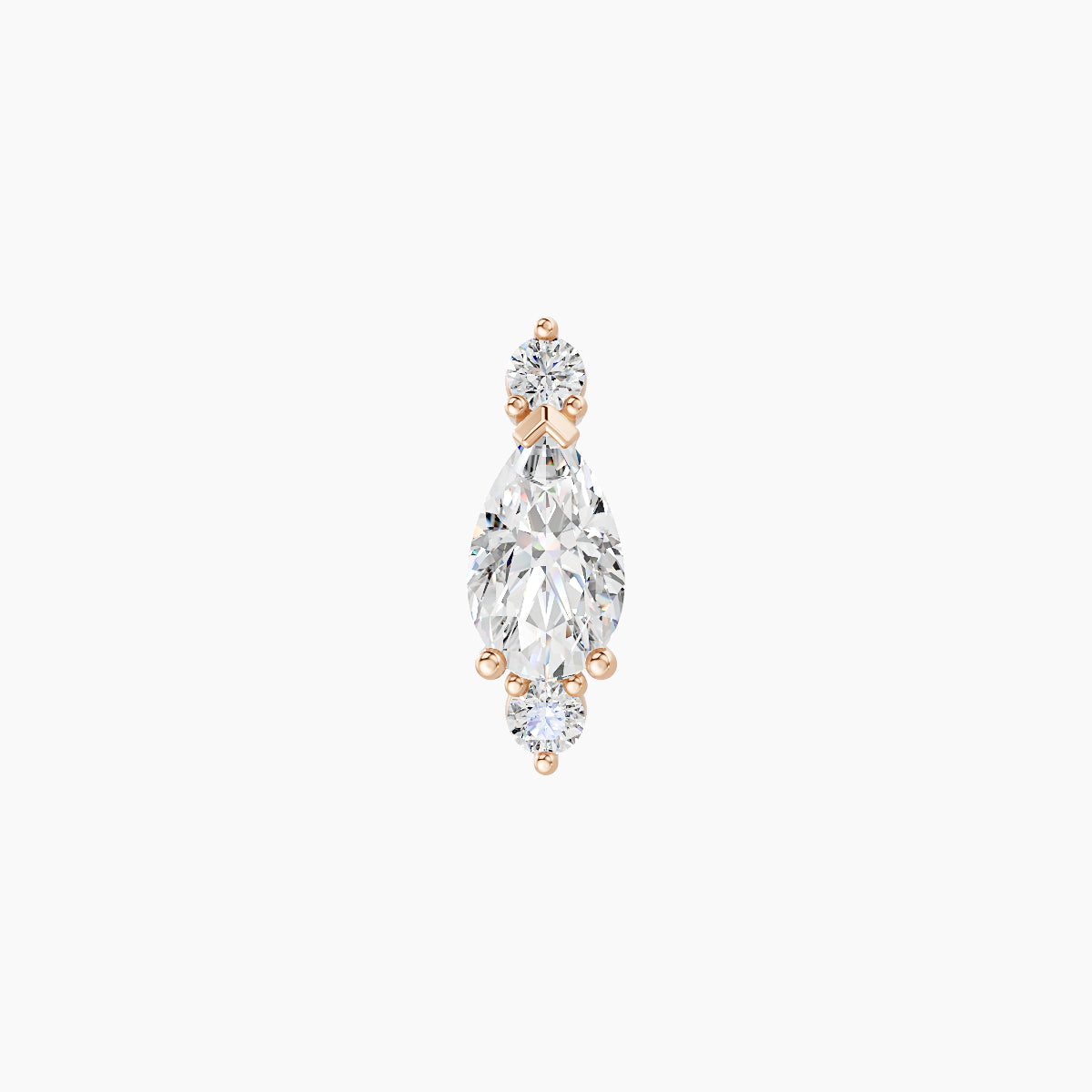 Metis | 18k Rose Gold 9 mm 8 mm Diamond Piercing