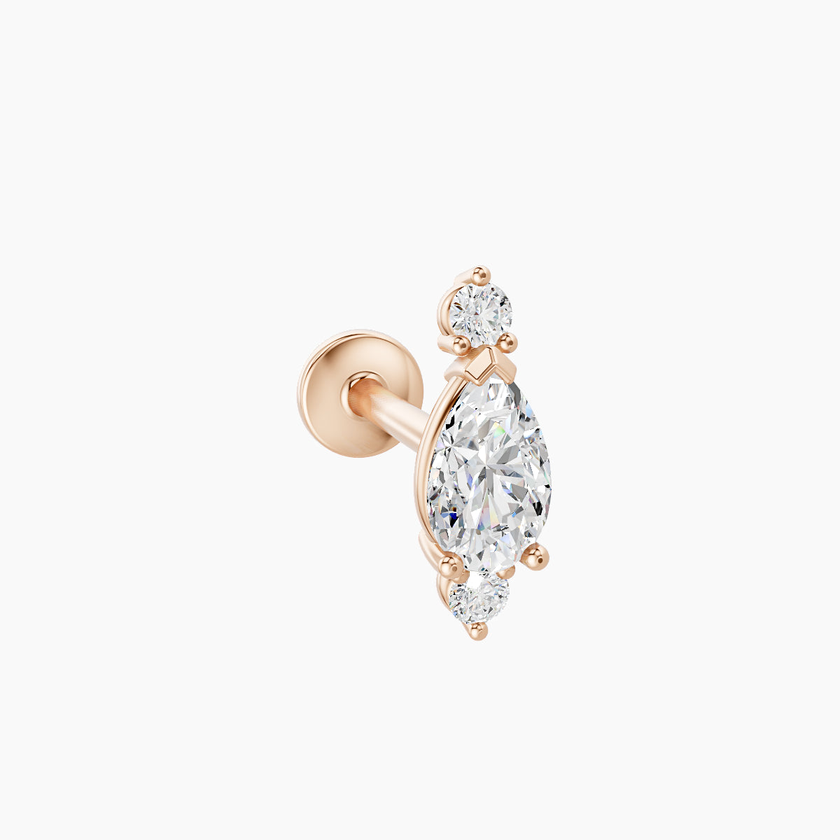 Metis | 18k Rose Gold 9 mm 8 mm Diamond Piercing