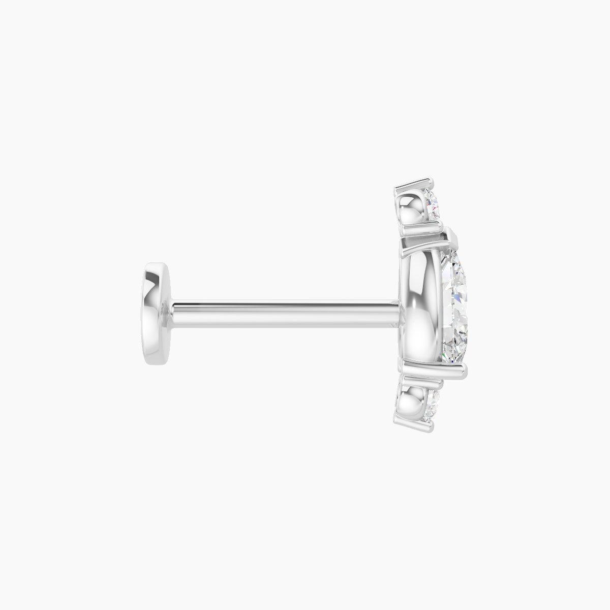 Metis | 18k White Gold 9 mm 8 mm Diamond Piercing