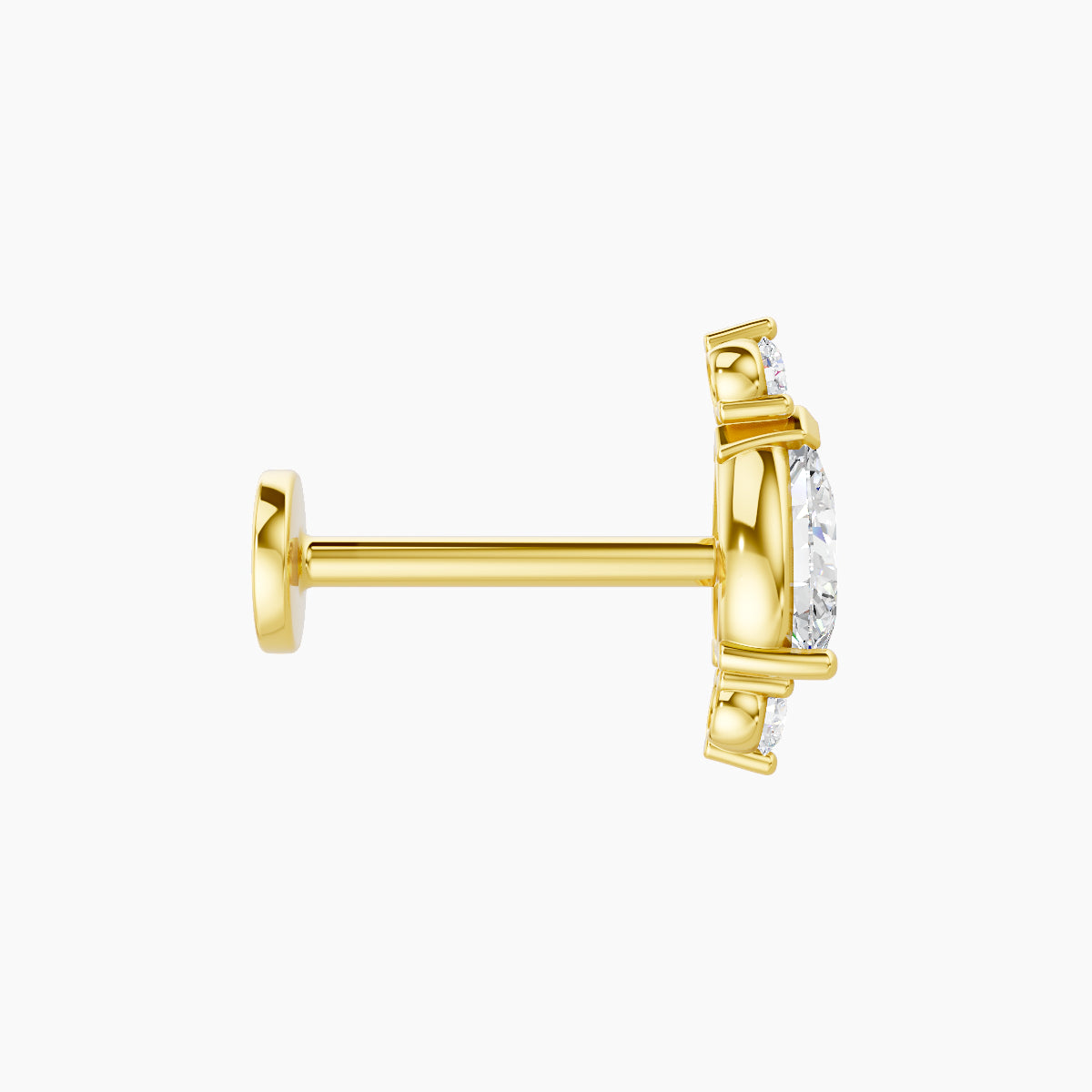 Metis | 18k Yellow Gold 9 mm 8 mm Diamond Piercing