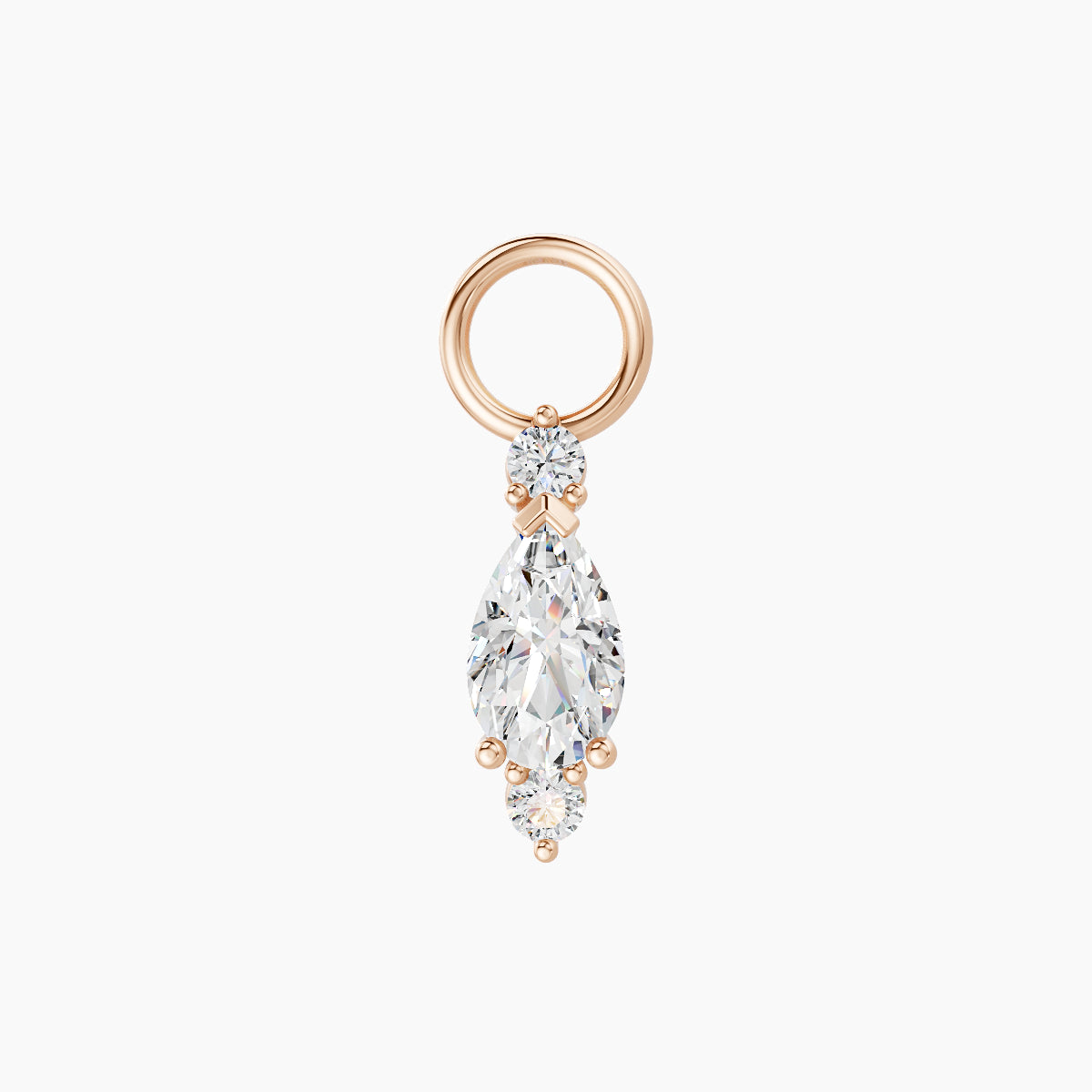 Metis | 18k Rose Gold 9 mm Diamond Charm