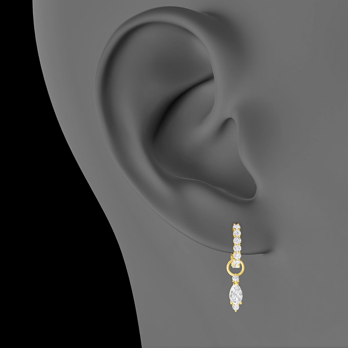 Metis | 18k Yellow Gold 9 mm Diamond Charm