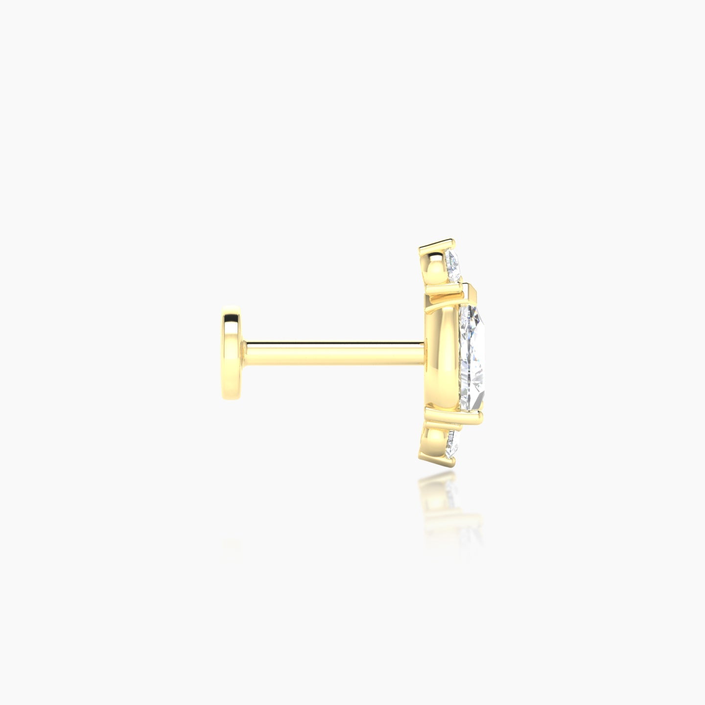 Metis | 18k Yellow Gold 9 mm Diamond Piercing