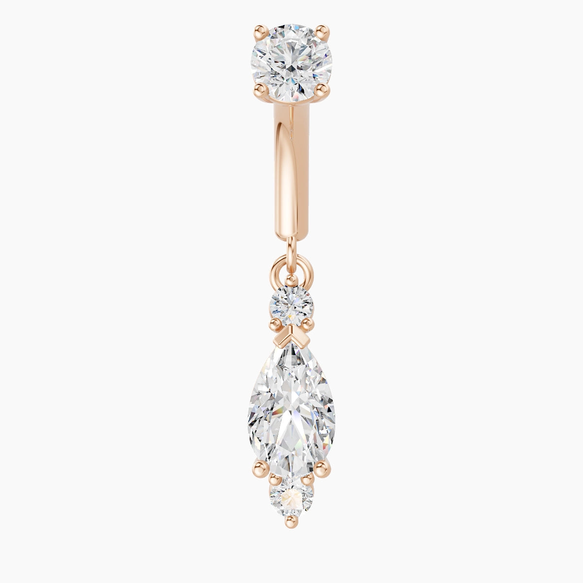 Metis | 18k Rose Gold 6 mm Diamond Rook Piercing