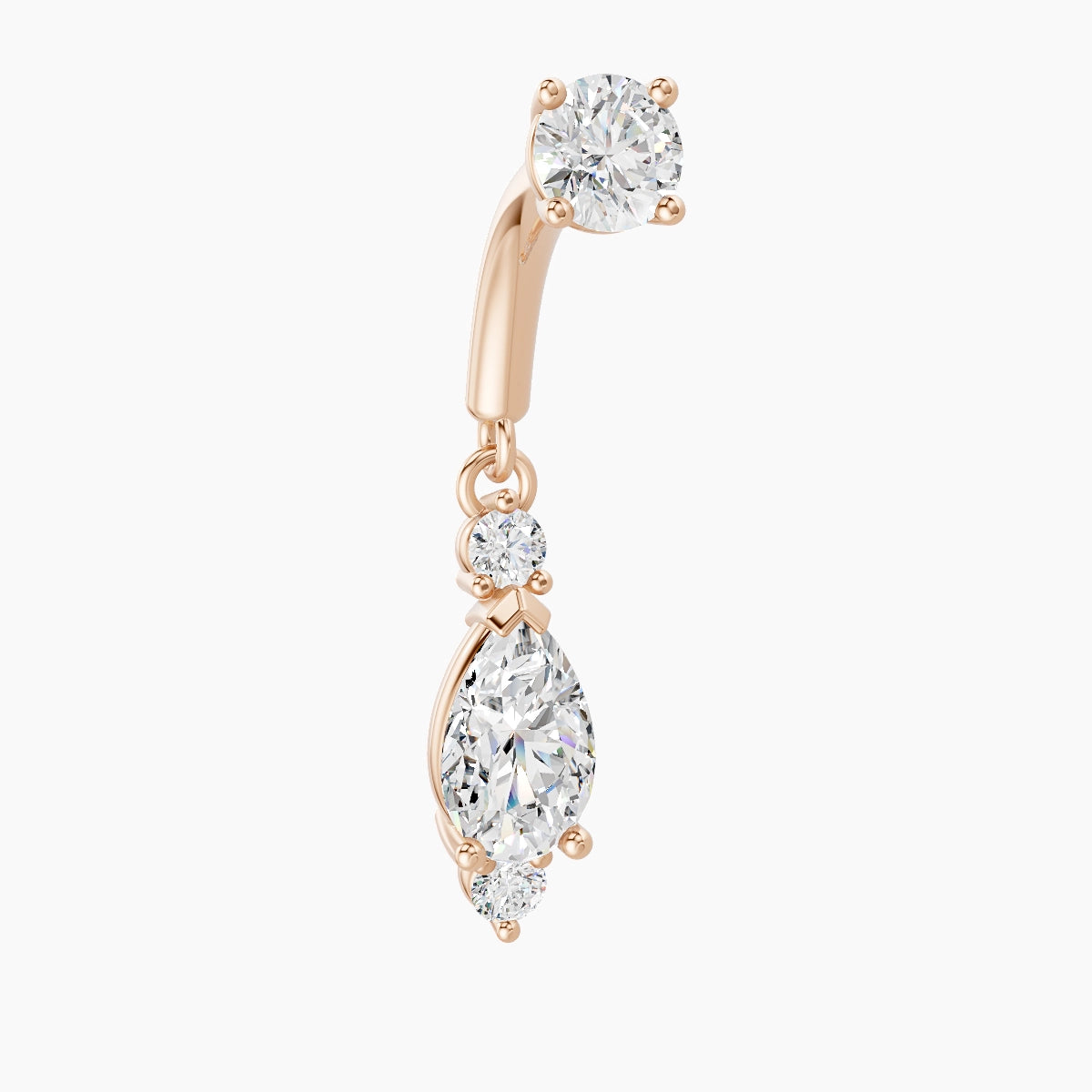 Metis | 18k Rose Gold 6 mm Diamond Rook Piercing