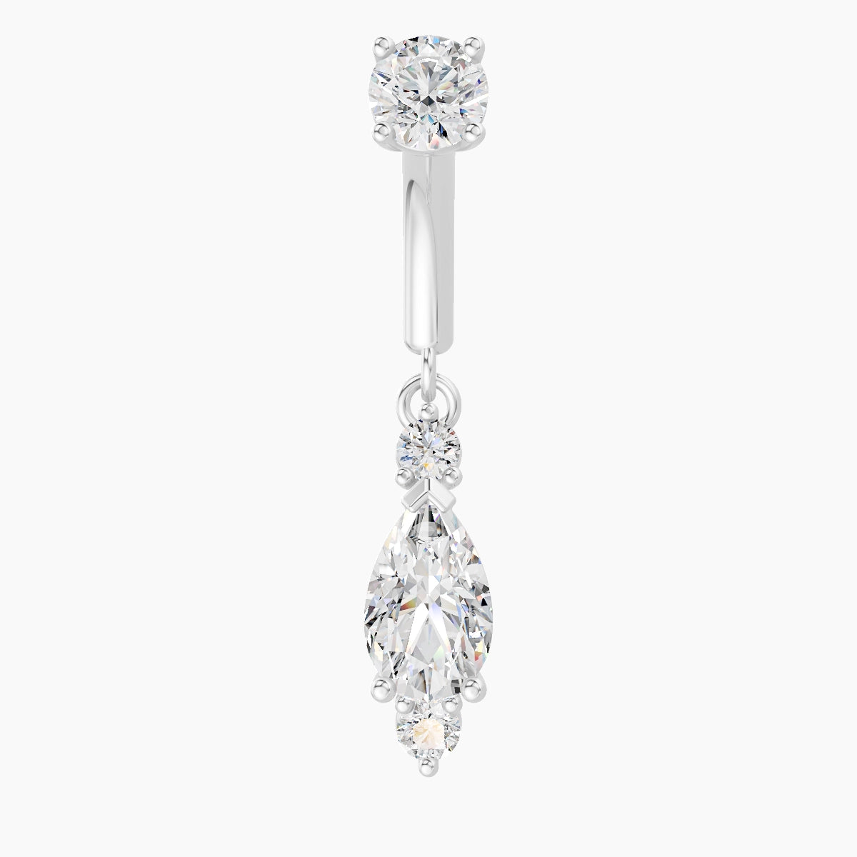 Metis | 18k White Gold 6 mm Diamond Rook Piercing