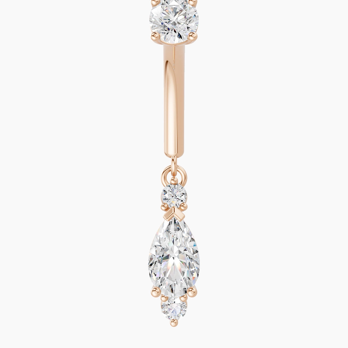 Metis | 18k Rose Gold 8 mm Diamond Rook Piercing
