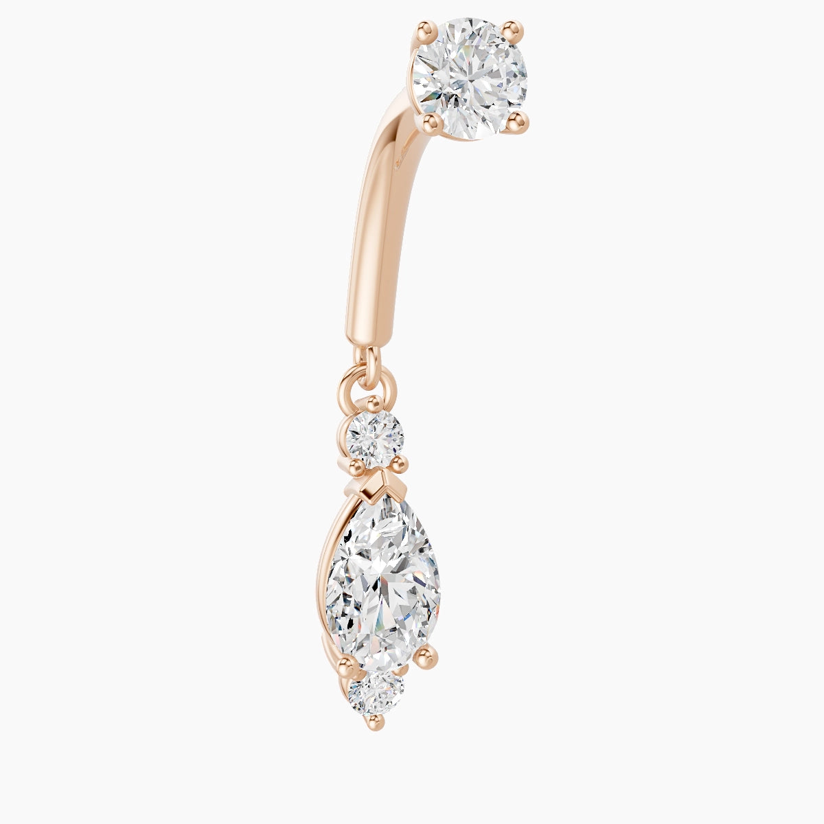 Metis | 18k Rose Gold 8 mm Diamond Rook Piercing