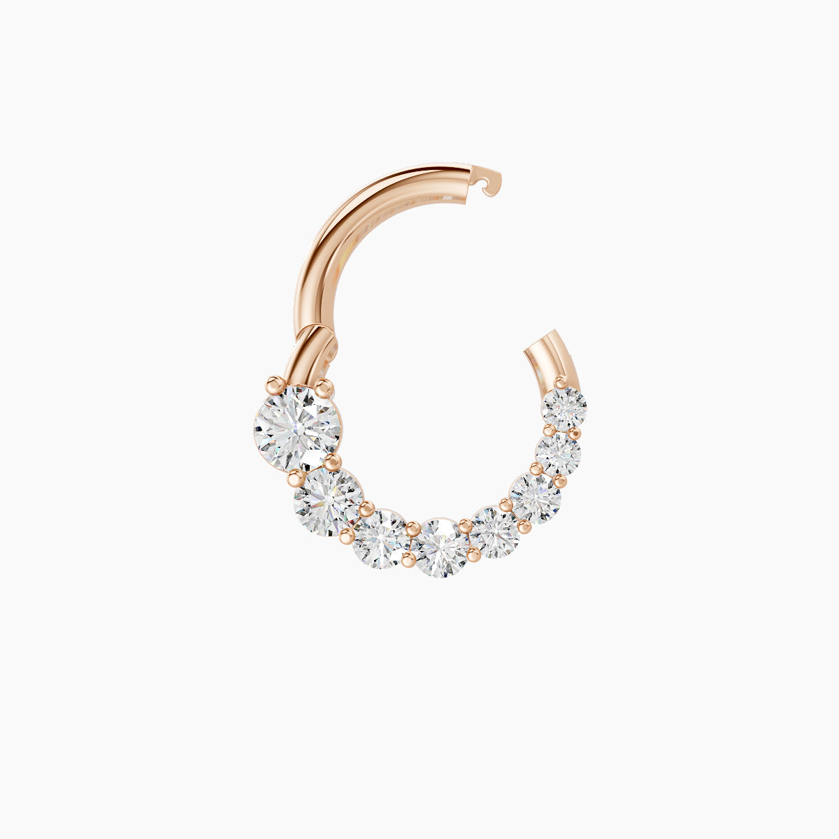 Mily | 18k Rose Gold 6.5 mm Diamond Daith Piercing
