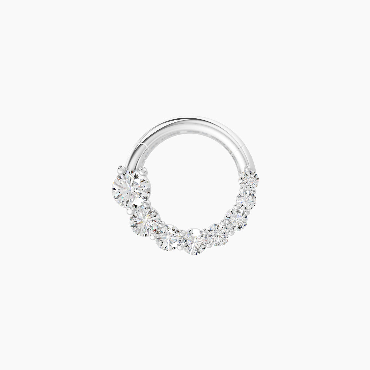 Mily | 18k White Gold 6.5 mm Diamond Daith Piercing