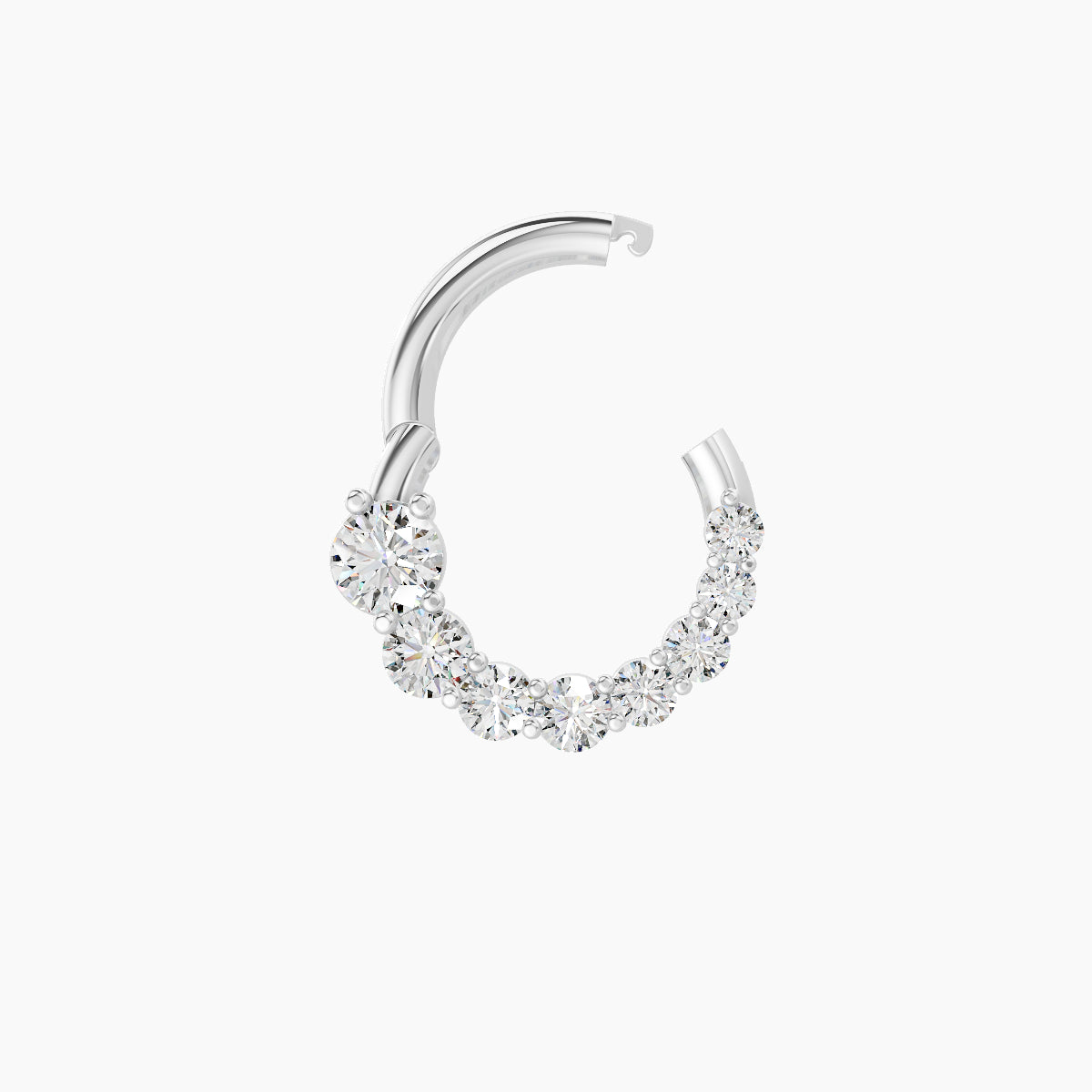 Mily | 18k White Gold 6.5 mm Diamond Daith Piercing