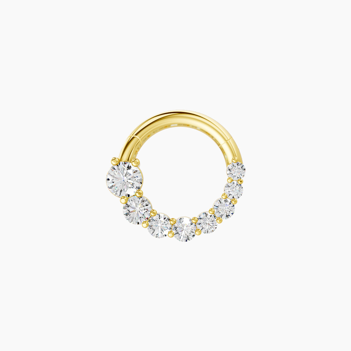 Mily | 18k Yellow Gold 6.5 mm Diamond Daith Piercing