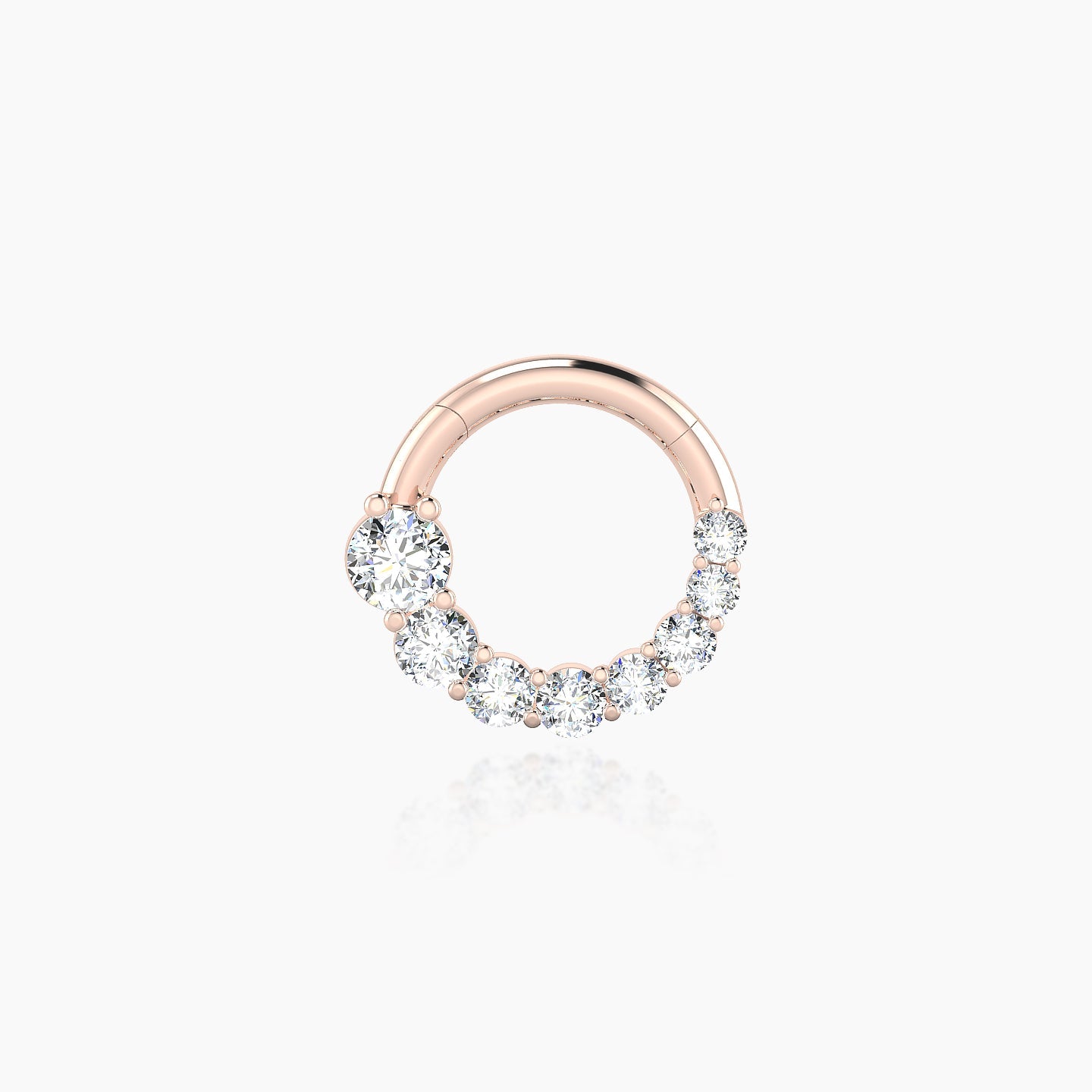 Mily | 18k Rose Gold 6.5 mm Diamond Daith Piercing