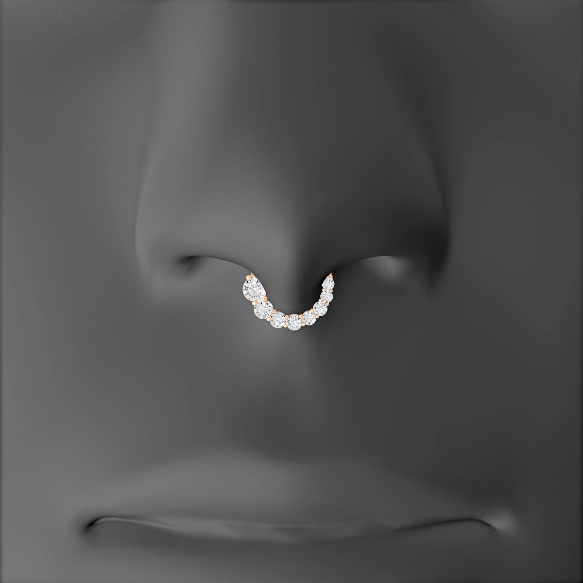 Mily | 18k Rose Gold 6.5 mm Diamond Septum Piercing
