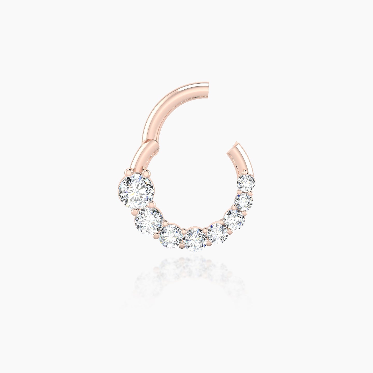 Mily | 18k Rose Gold 6.5 mm Diamond Septum Piercing