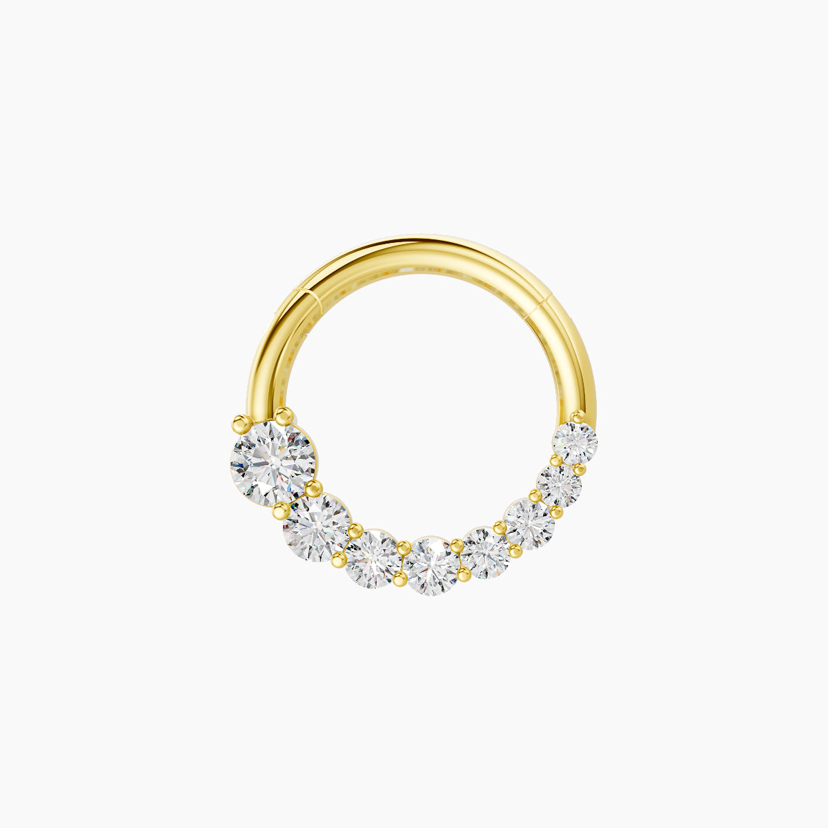 Mily | 18k Yellow Gold 8 mm Diamond Daith Piercing