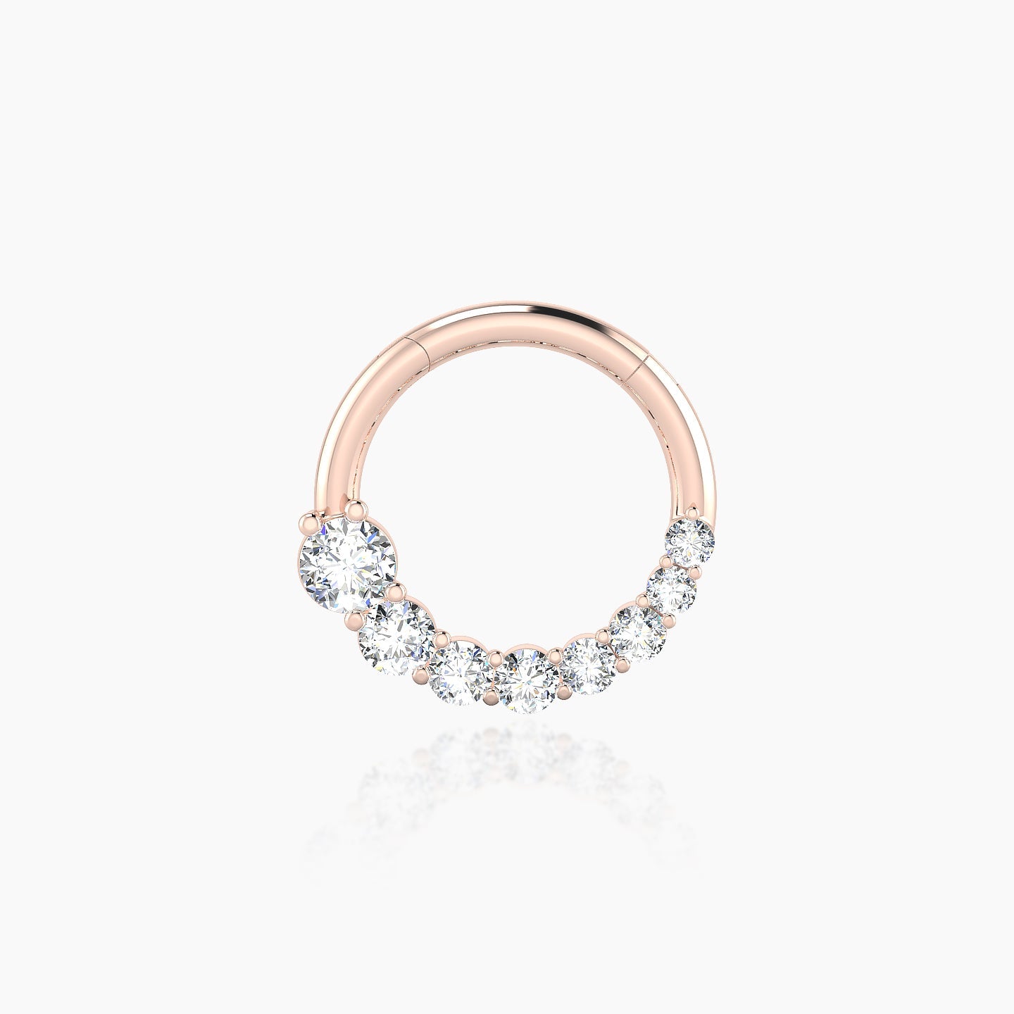 Mily | 18k Rose Gold 8 mm Diamond Daith Piercing