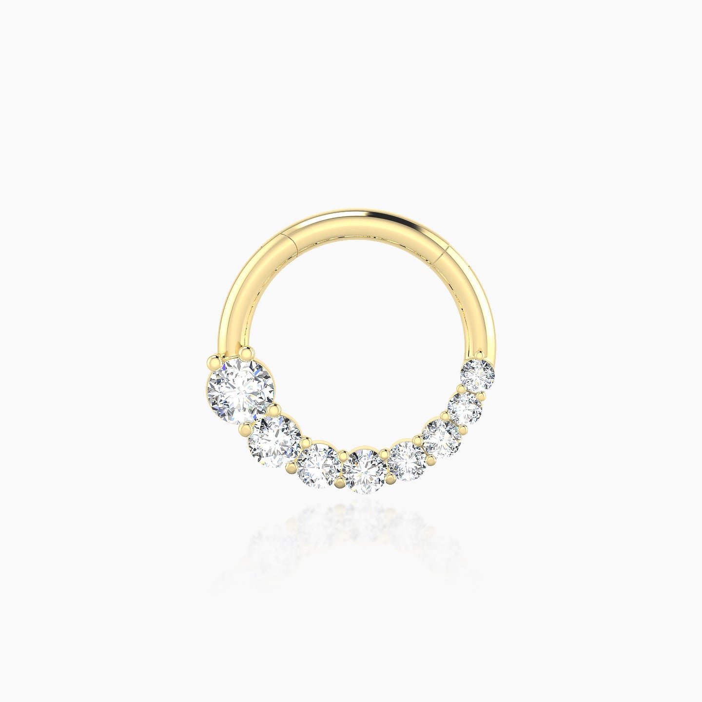 Mily | 18k Yellow Gold 8 mm Diamond Daith Piercing