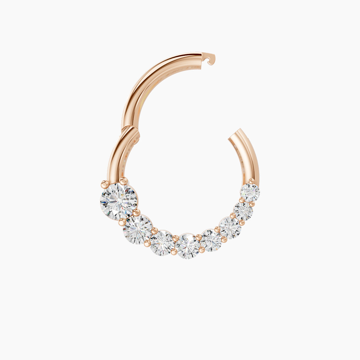 Mily | 18k Rose Gold 8 mm Diamond Septum Piercing