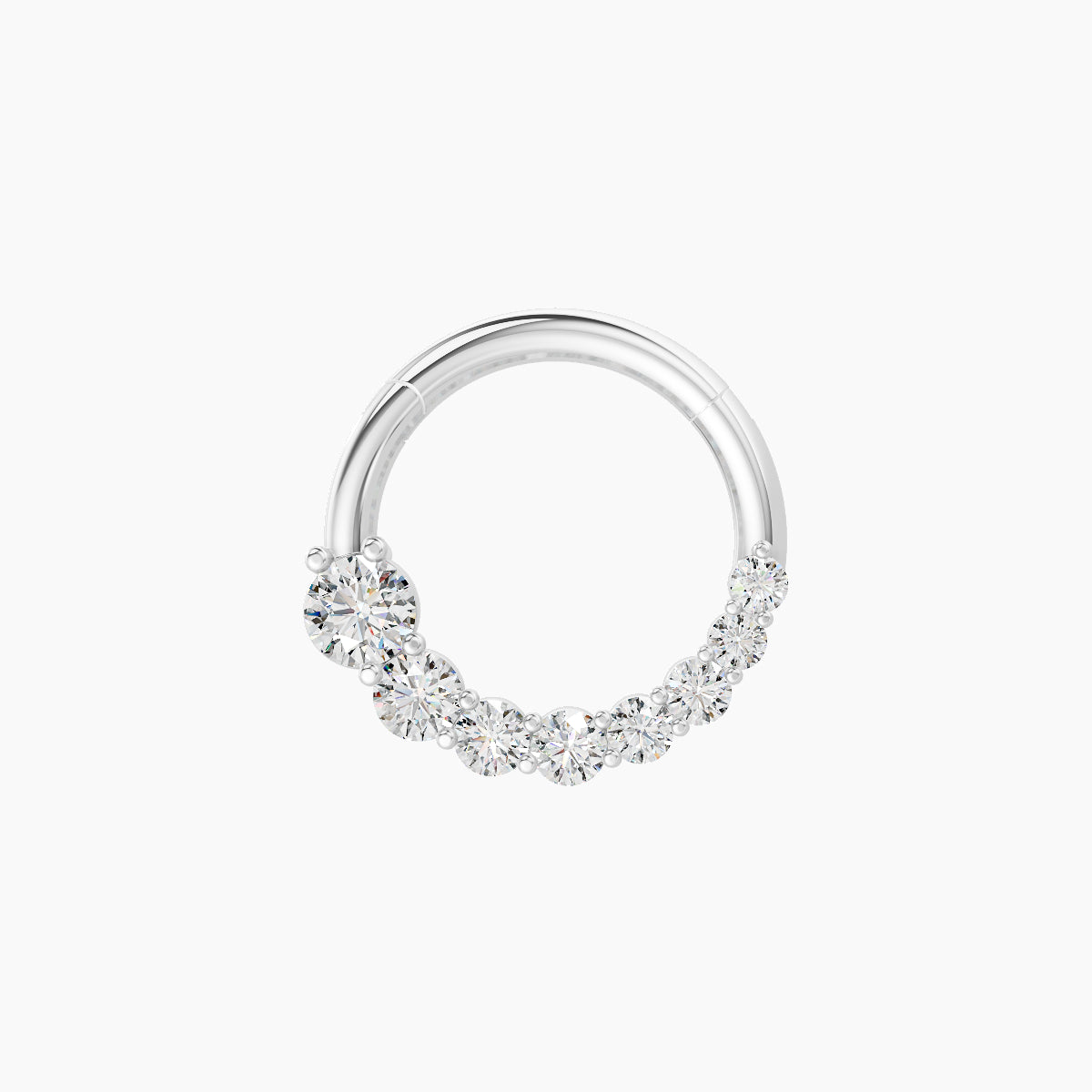 Mily | 18k White Gold 8 mm Diamond Septum Piercing