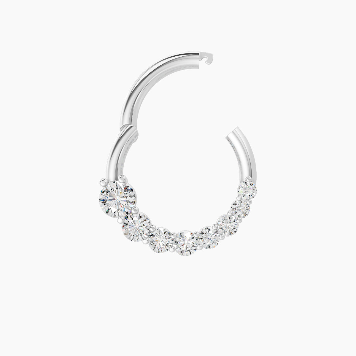 Mily | 18k White Gold 8 mm Diamond Septum Piercing