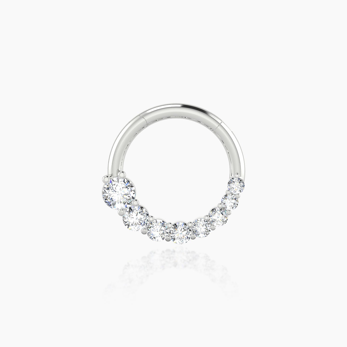 Mily | 18k White Gold 8 mm Diamond Septum Piercing