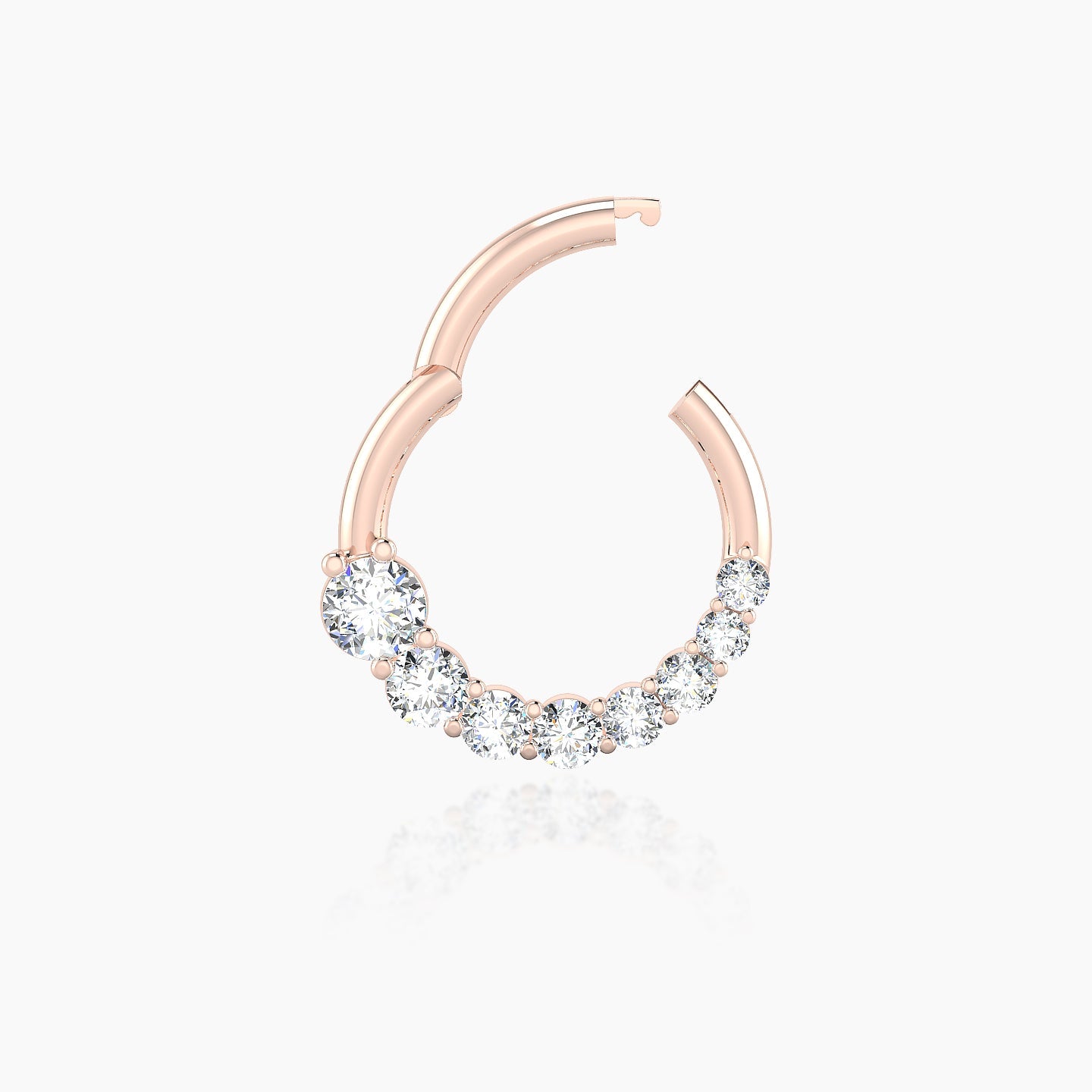 Mily | 18k Rose Gold 8 mm Diamond Septum Piercing